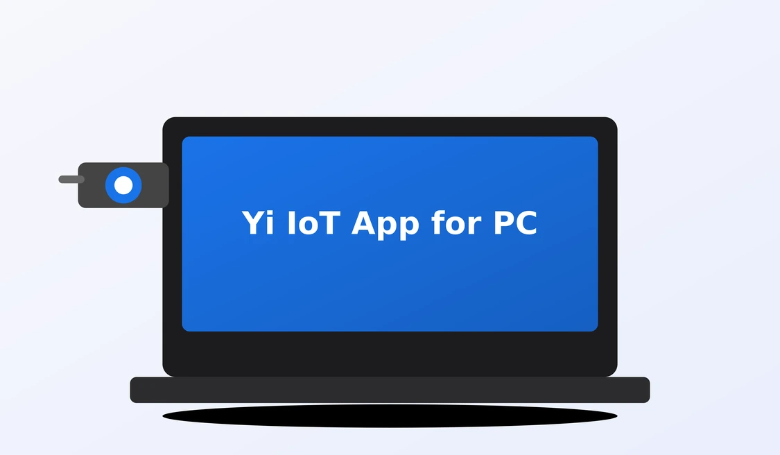 Laptop showing Yi IoT App for PC